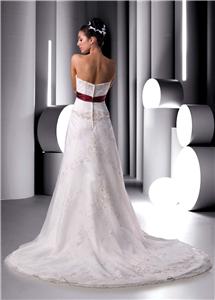 strapless empire waist a line wedding gown