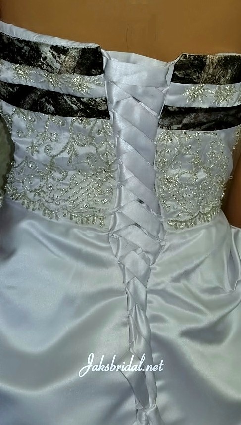 camo wedding dress