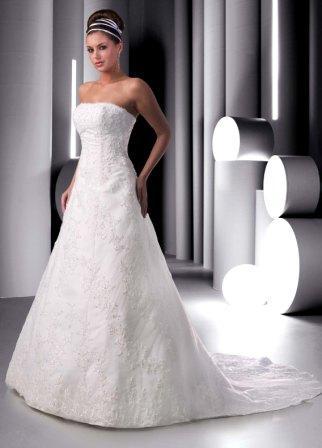 Strapless lace Wedding gown 