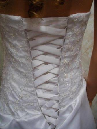 Wedding Dress with Bubble hem and lace up back