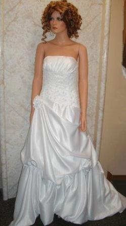 strapless bridal gown