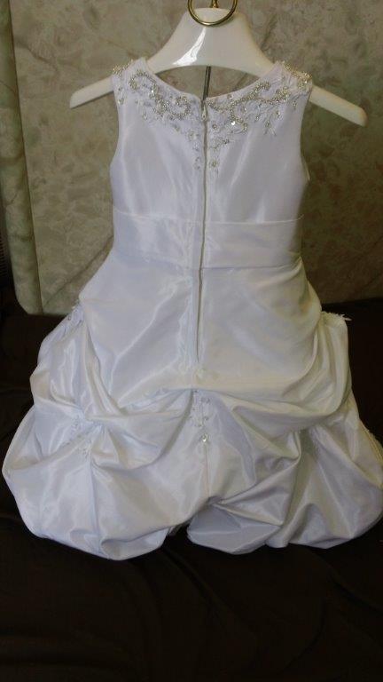 Wedding gown and matching infant wedding gown