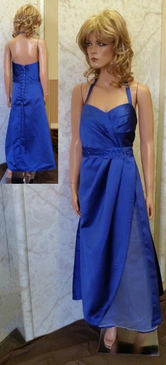 blue halter bridesmaid dresses