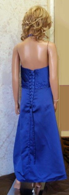 blue halter bridesmaid dresses