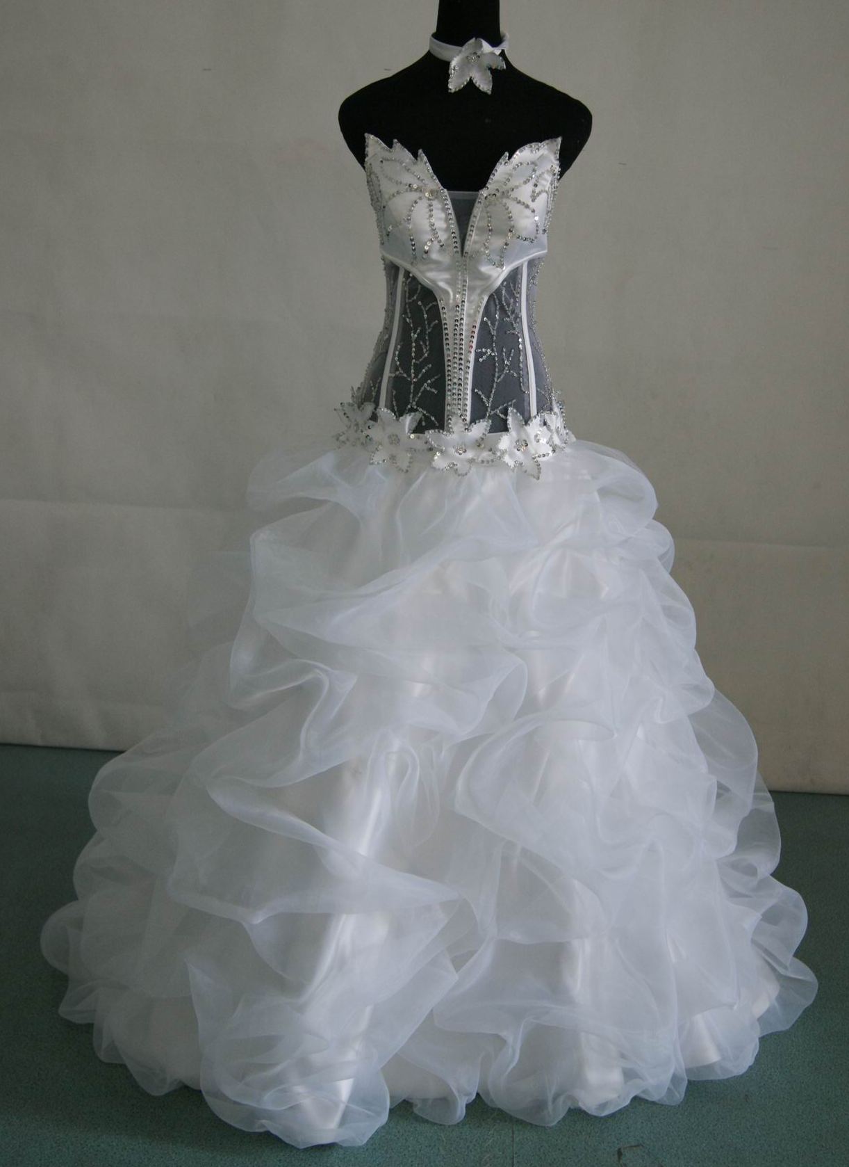 See Through Corset Wedding Dress 