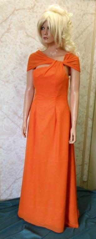 flame orange bridesmaid dresses