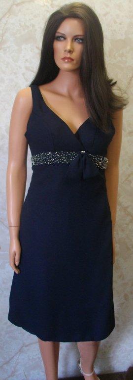 navy chiffon mother of the bride dress