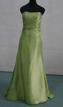 kiwi green strapless bridesmaid dresses