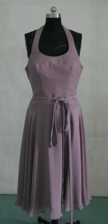 Lavender short chiffon halter dress