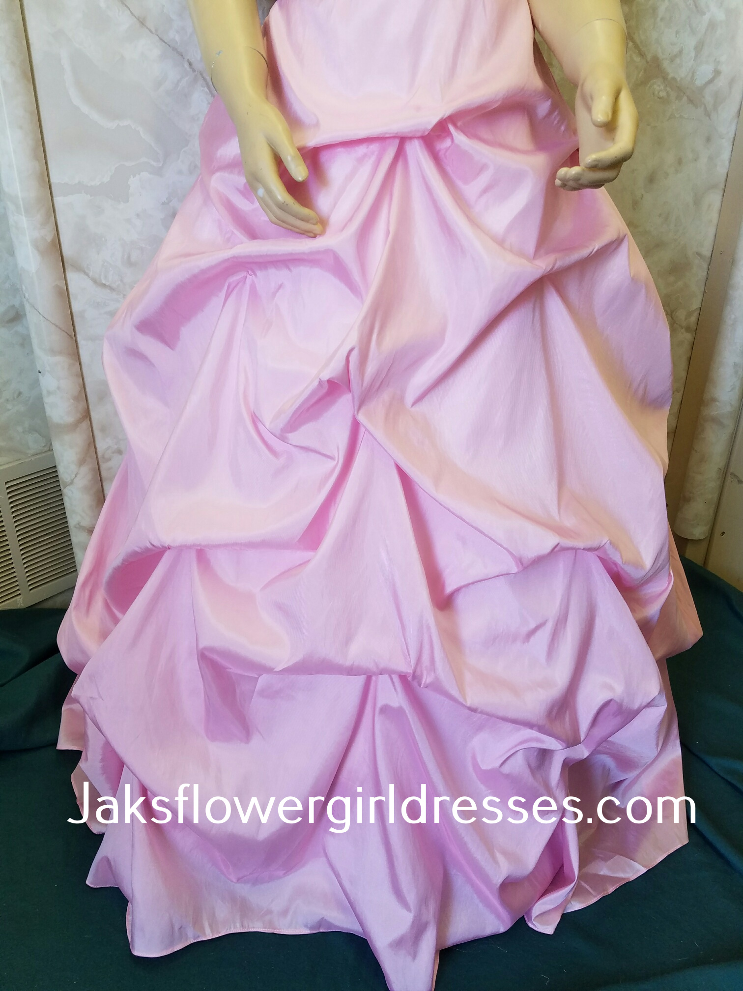pink flower girl dresses 