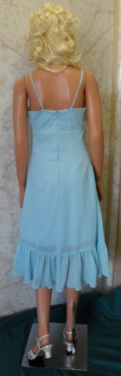 blue chiffon bridesmaid dress