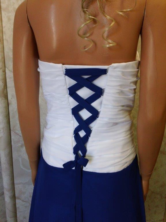 Royal Blue White Bridesmaid Dresses