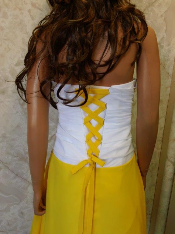 Yellow And White Bridesmaid Dresses