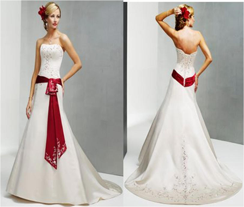 white and red wedding dresses white and gold wedding cake