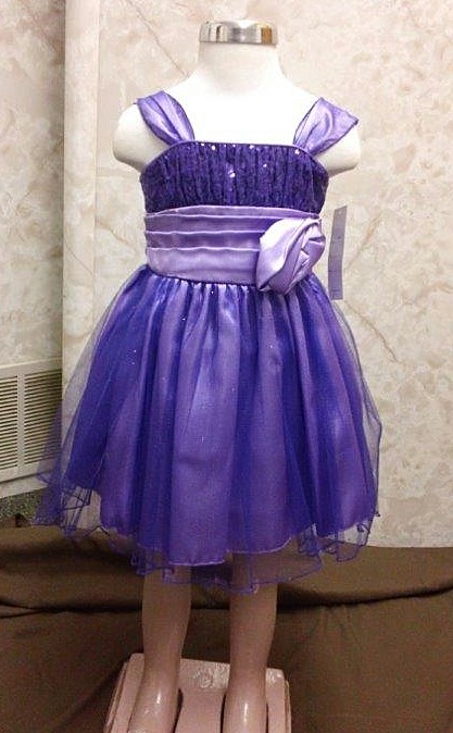 purple flower girl dresses cheap