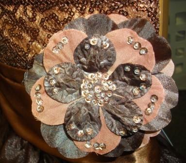 brown sequin flower
