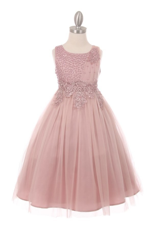 dusty rose formal dress