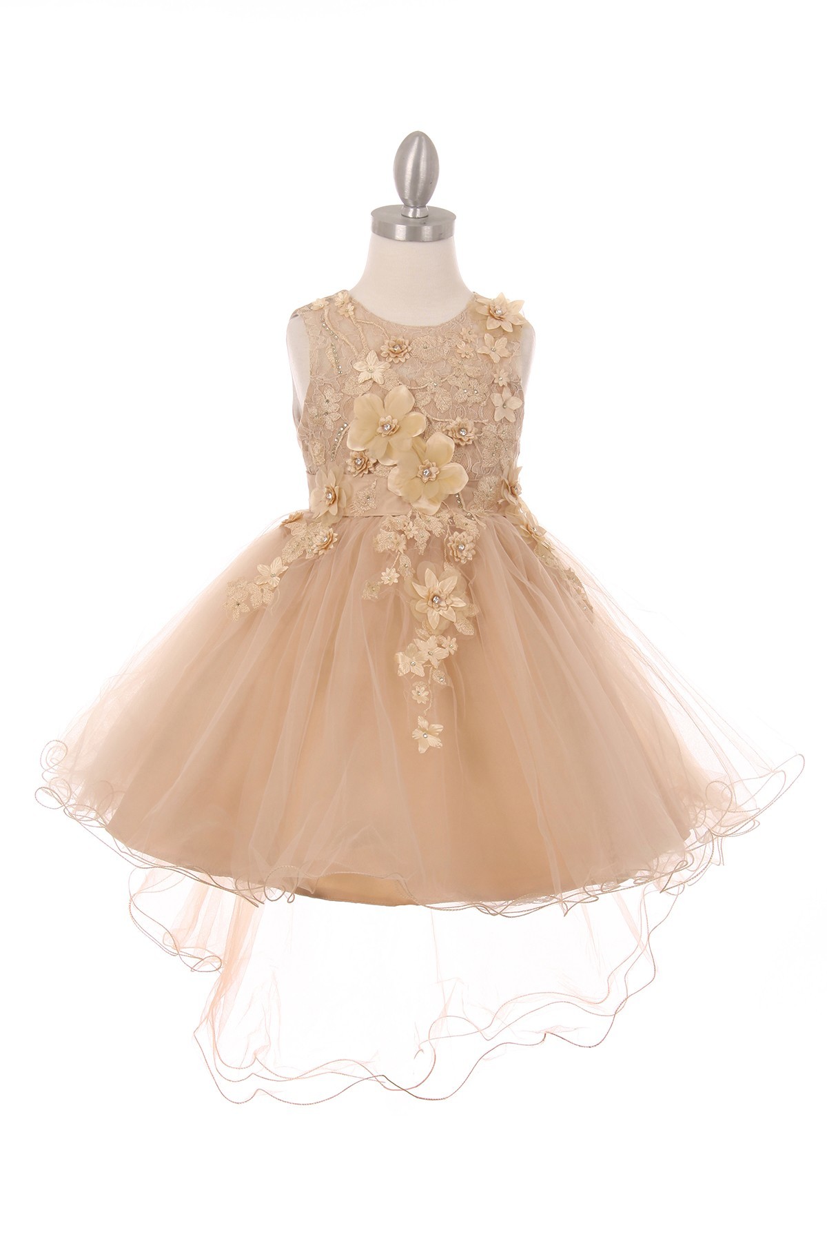 summer dress with tulle train