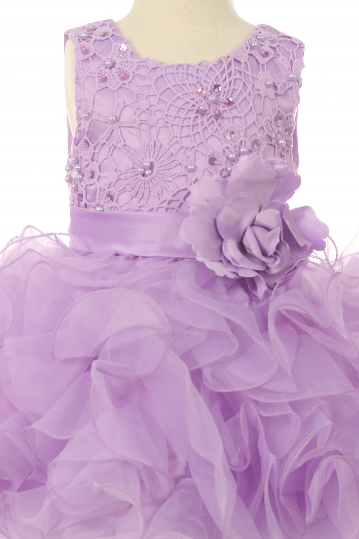 lilac baby girl ruffle dress