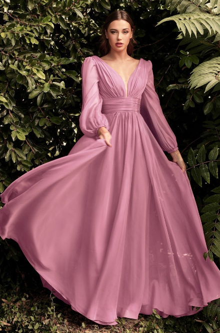 blossom pink long sleeve dress