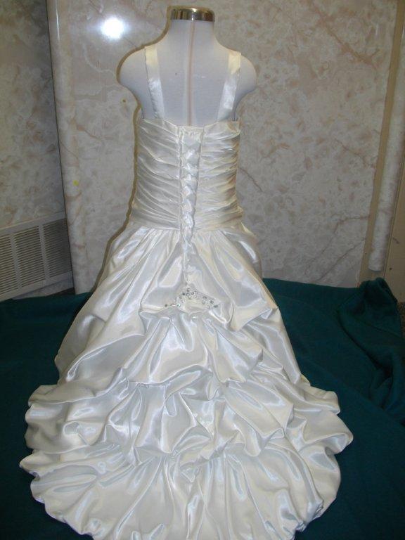 Long Flower Bubble Skirt Wedding Dress