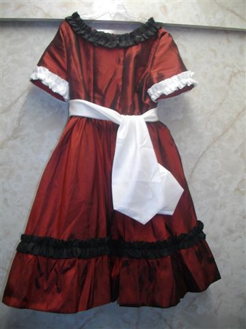 merlot girls tea length dress