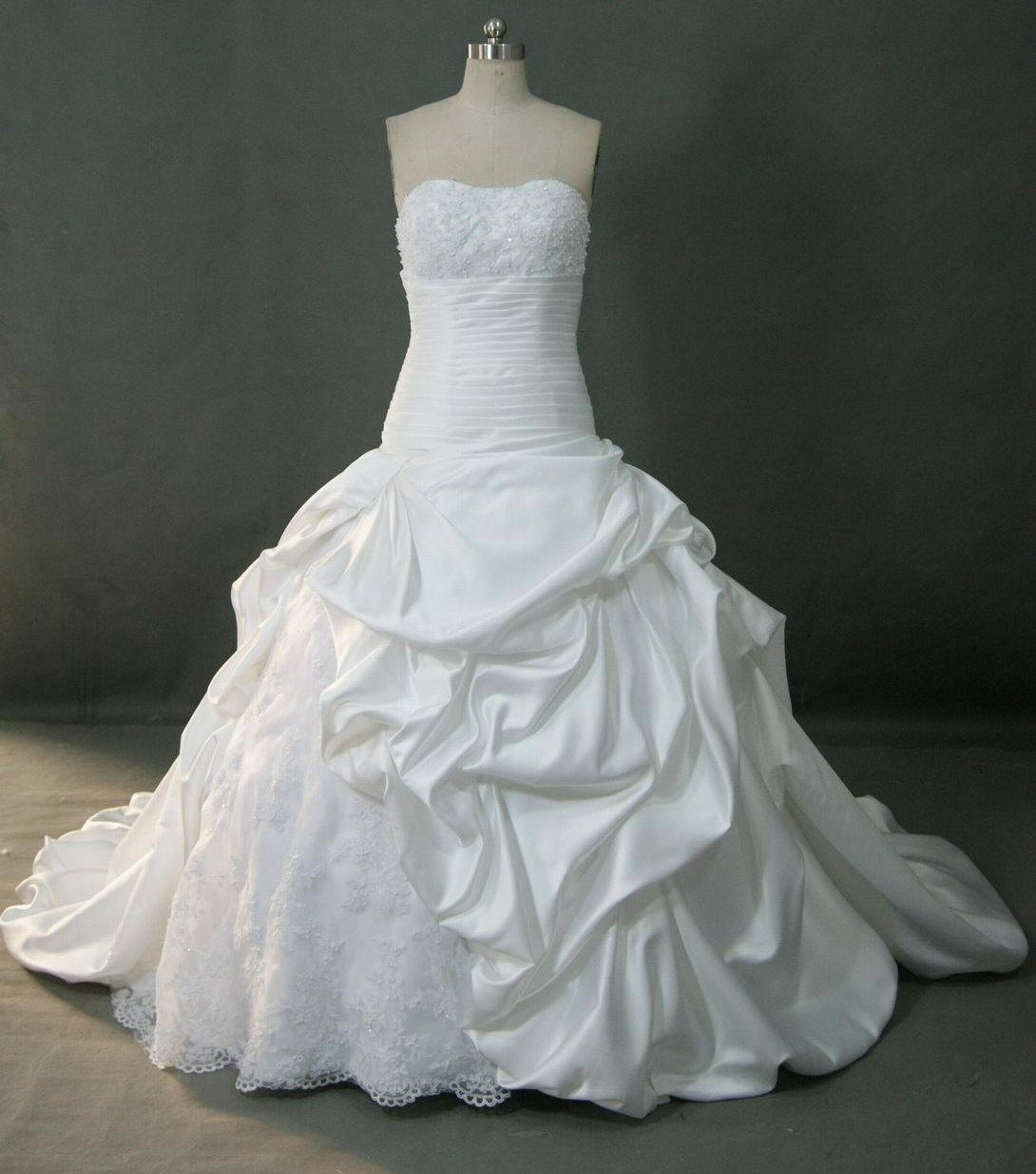 wedding ball gown with pickups