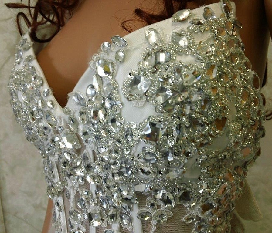Sheer fitted Jewel Bodice