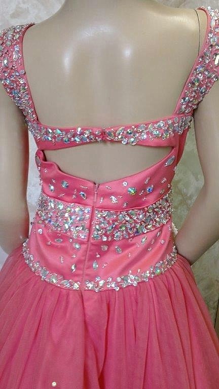 girls open back pageant dresses