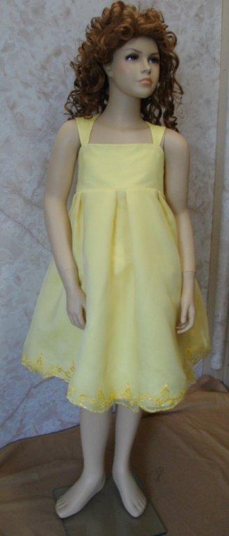 short yellow pageant dress