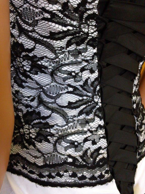 Black corset lace back wedding gown