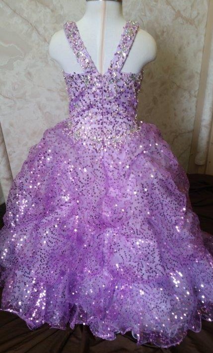 purple toddler pageant dress