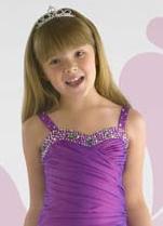Purple taffeta ball gown