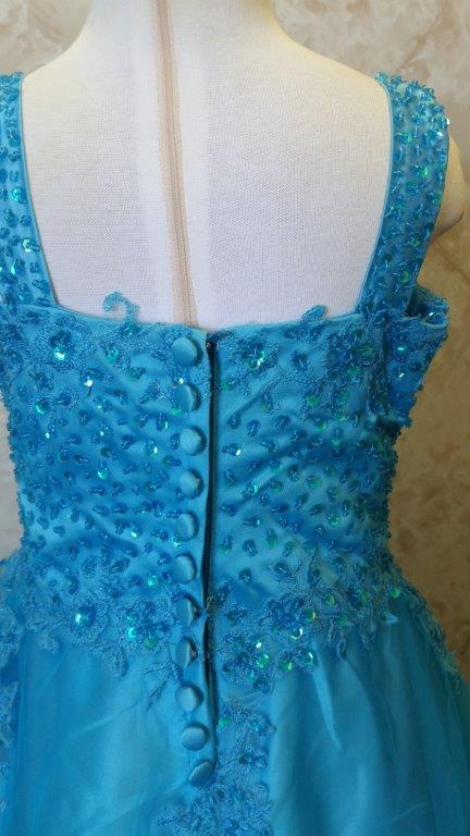 girls turquoise pageant dress