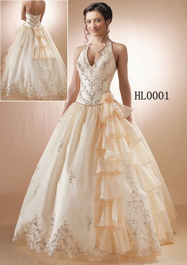 halter wedding gown 
