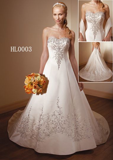 embroidered wedding gown