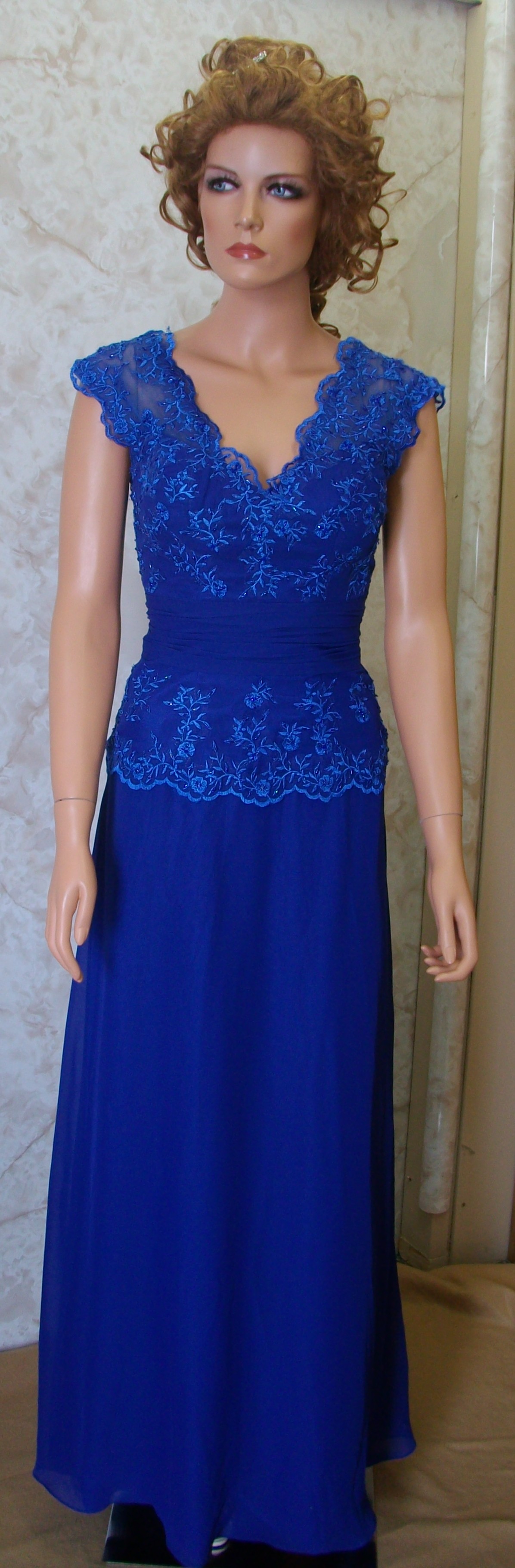 blue lace dress $110