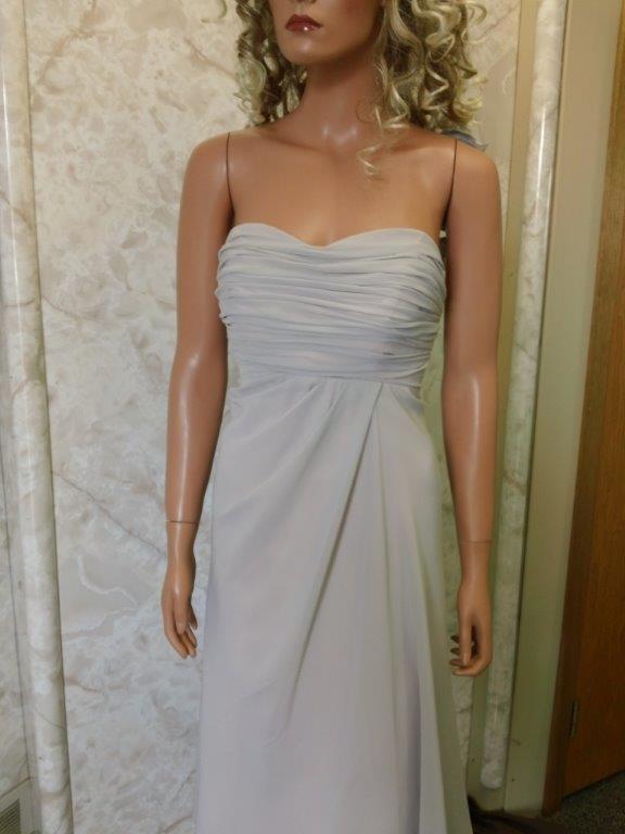 strapless chiffon bridesmaid dress