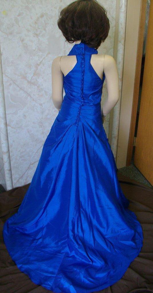 royal blue girls pageant dress