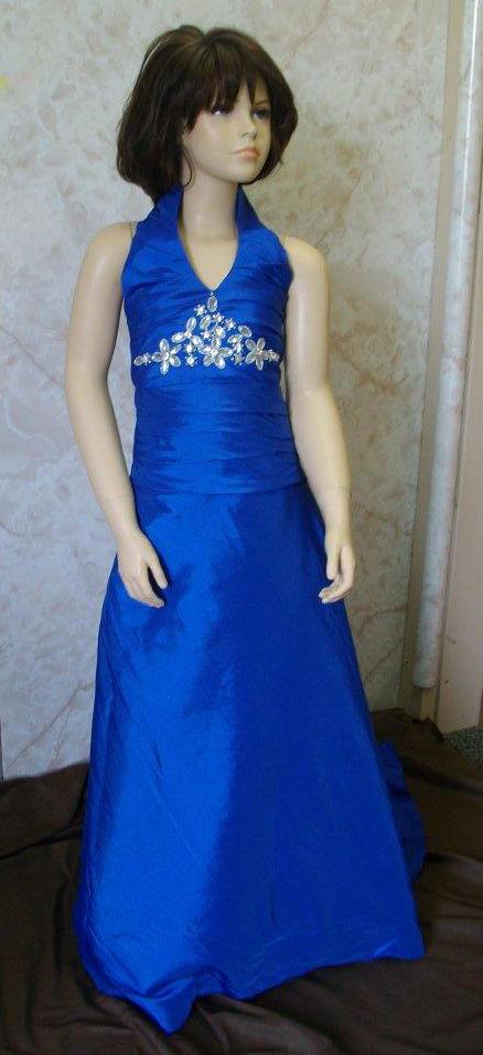 royal blue girls pageant dress