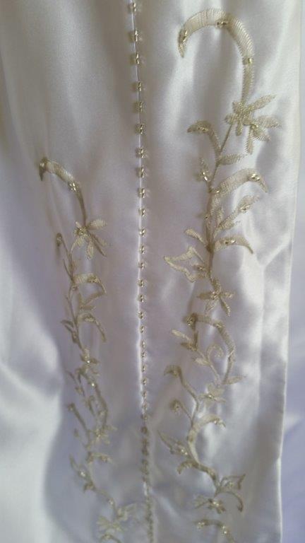 silver embroidery and beading