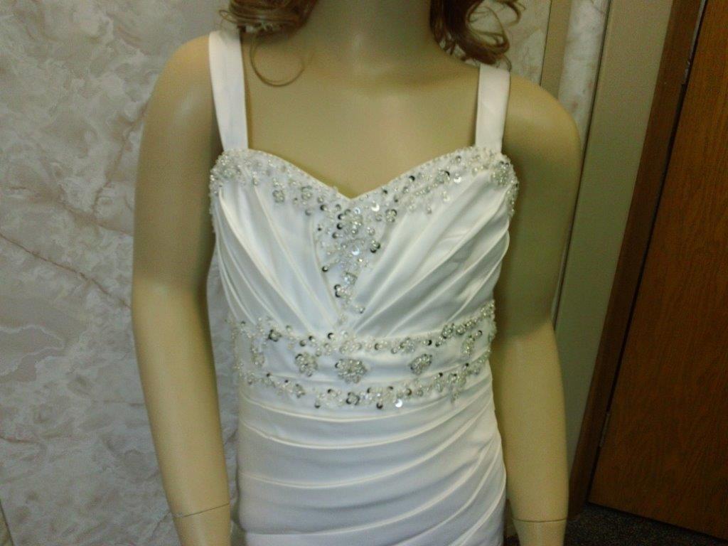 empire waist trimmed with sequins and beading