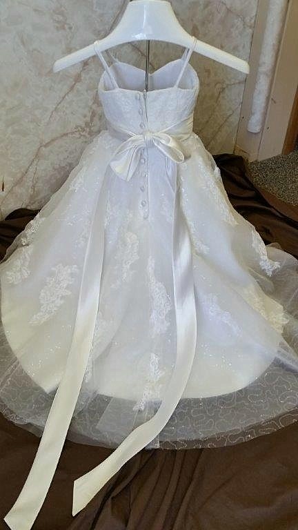 3 month old flower girl dress with train