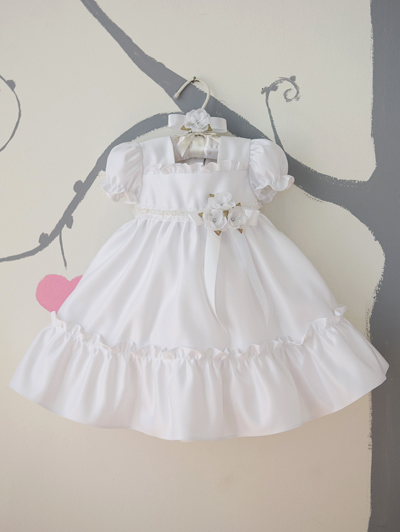 White baby ruffled dress
