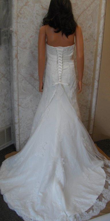 strapless lace wedding gown corset lace up