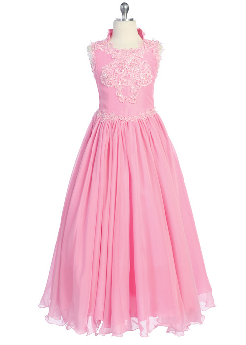 pink girls pageant dresses