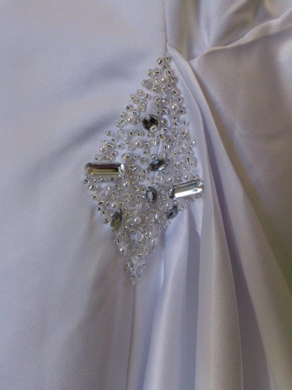 jeweled toddler wedding gown