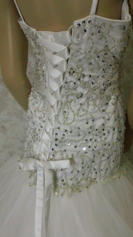 ivory embroidered flower girl dress