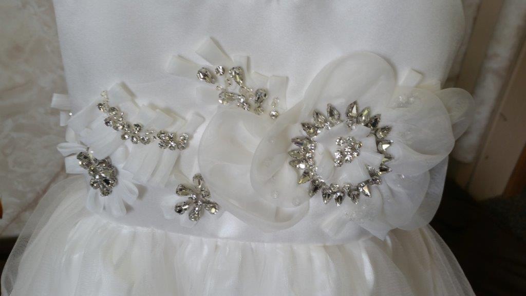 infant ivory miniature wedding gown
