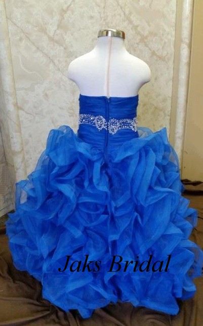 royal blue flower girl dress